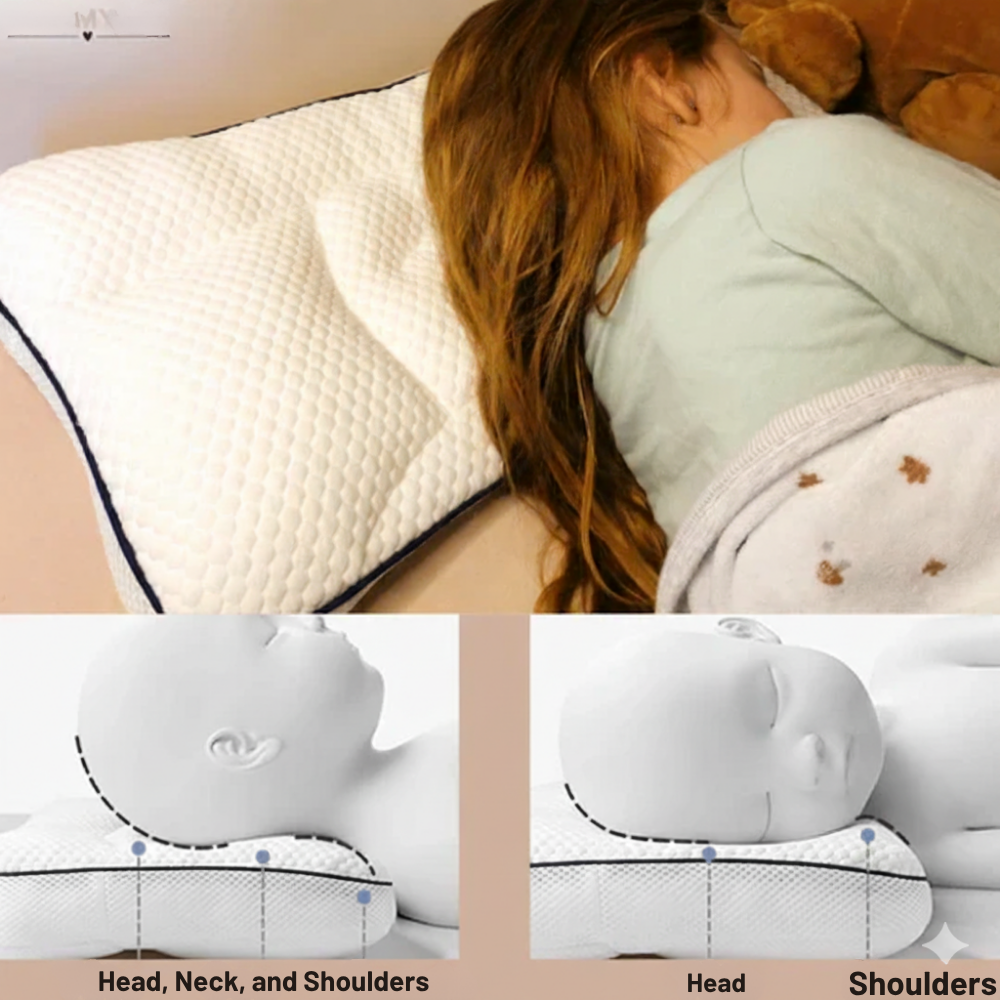 FLUFFY CLOUD - Anti-Bacterial and Breathable Cotton Neck Pillow for Children.